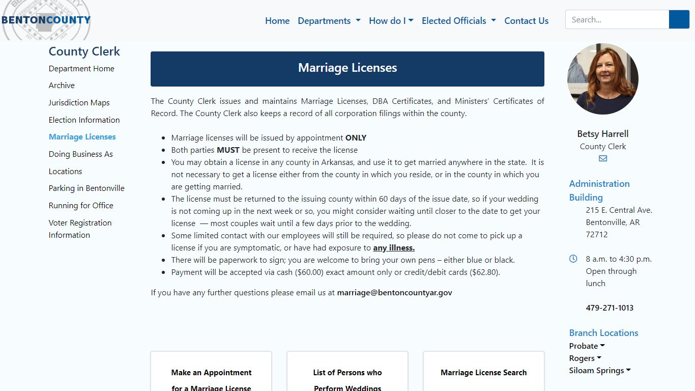 Marriage Licenses - County Clerk